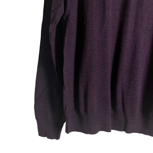 J.Crew Men’s Merino Wool Blend Purple Crewneck Long Sleeve Sweater Size XL - Picture 8 of 11